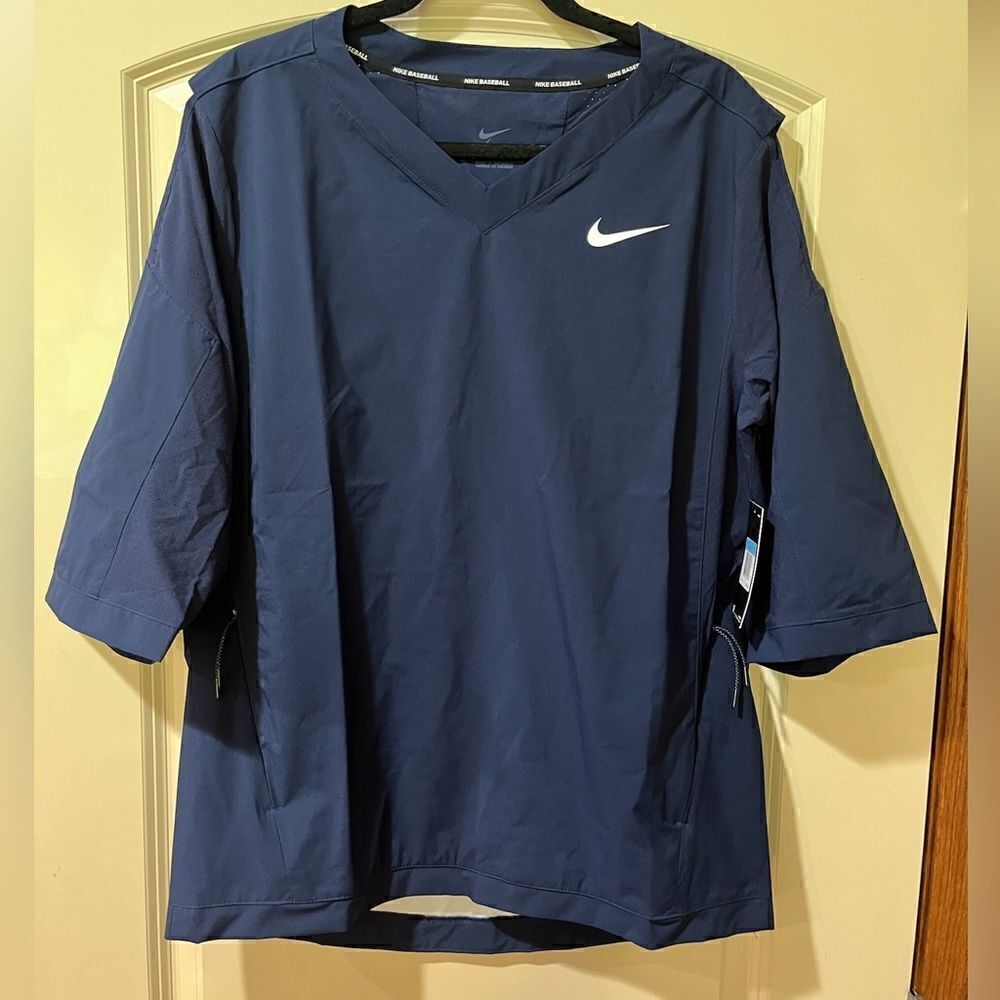 NWT NIKE Stock Short Sleeve Windshirt Navy Men’s Size Medium Style 897383-419